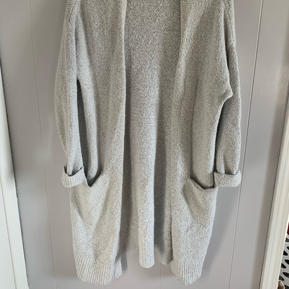 Long Grey Sweater Cardigan